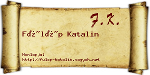 Fülöp Katalin névjegykártya