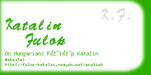 katalin fulop business card